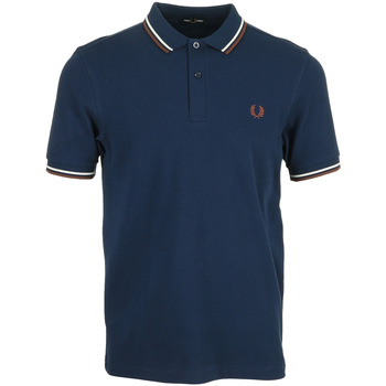 Textil Homem Polos mangas compridas Fred Perry Twin Tipped Azul