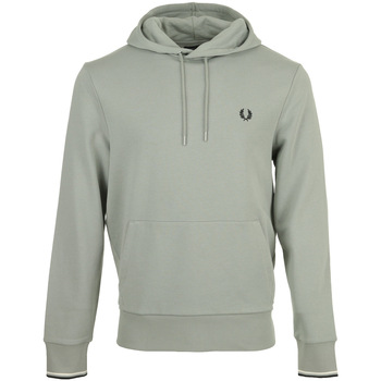 Fred Perry Tipped Hooded Sweatshirt Cinza
