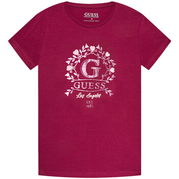 Textil Rapariga T-Shirt mangas curtas Guess  Rosa