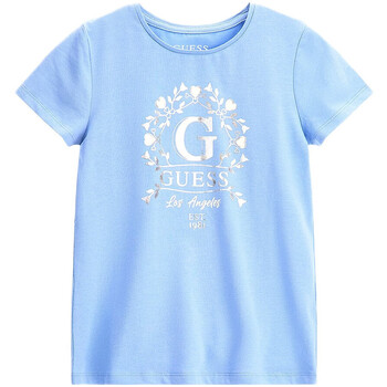 Textil Rapariga T-shirts e Pólos Guess tui  Azul