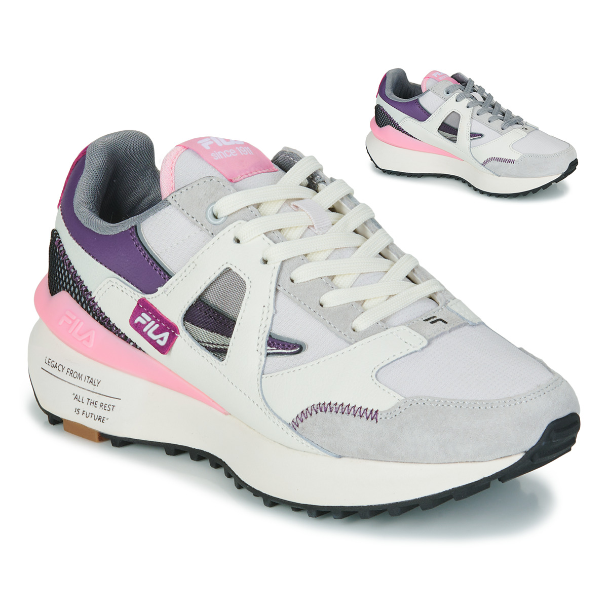 Sapatos Mulher Sapatilhas Fila Tenis FILA Tenis CONTEMPO Cinza / Rosa