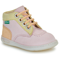 Sapatos Rapariga Sapatilhas de cano-alto Kickers KICKICONIC Rosa / Amarelo / Abricó