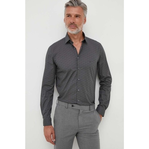 Textil Homem Camisas mangas comprida Calvin Klein Jeans K10K111642 Preto