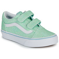 Sapatos Rapariga Sapatilhas Vans Kort UY Old Skool V GLITTER PASTEL BLUE Verde / Azul