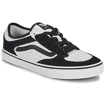 Sapatos Criança Sapatilhas Vans Siyah JN Rowley Classic BLANC DE BLANC/BLACK Preto / Branco