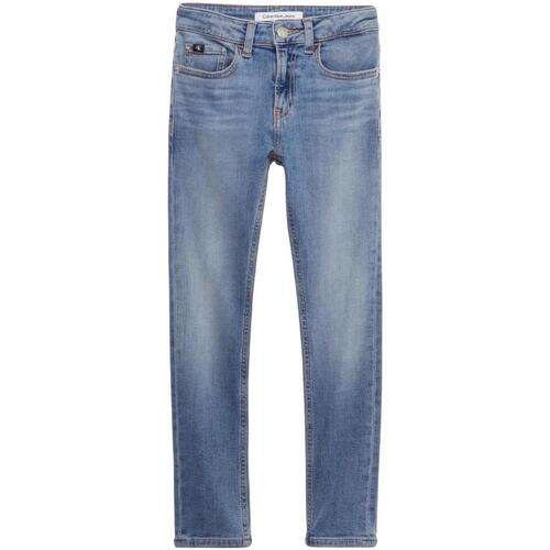 Textil Rapaz Calças lapi Calvin Klein Jeans  Azul