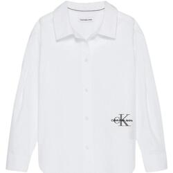 Textil Rapariga camisas Calvin Klein ROHDE JEANS  Branco