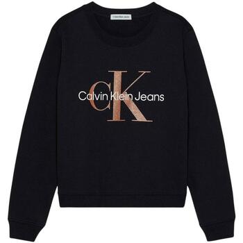 Textil Rapariga Sweats Calvin Klein JEANS Department  Preto