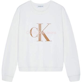 Textil Rapariga Sweats Calvin Klein JEANS GRIGIO  Branco