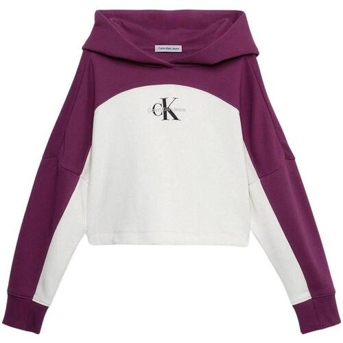 Textil Rapariga Sweats Calvin Klein JEANS cordura500  Branco