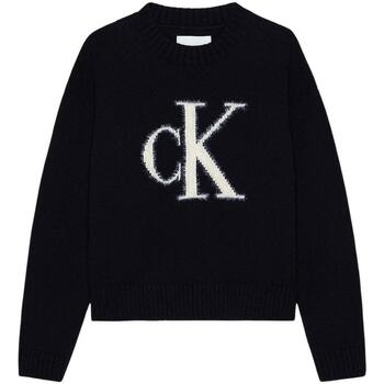 Textil Rapariga Sweats lapi Calvin Klein Jeans  Preto