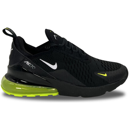 Sapatos Rapaz Sapatilhas Nike Air Max 270 Junior Black Volt Preto