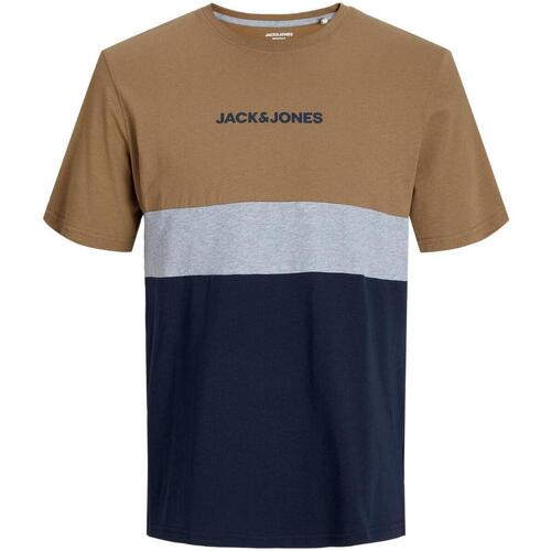 Textil Homem T-Shirt mangas curtas Jack & Jones  Castanho