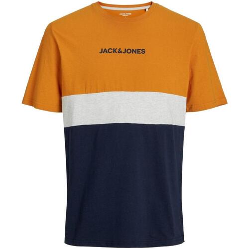 Textil Homem T-Shirt mangas curtas Jack & Jones  Laranja