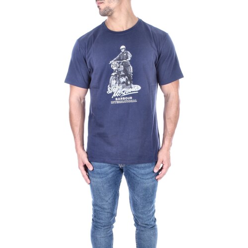 Textil Homem NEEDLES plaid-jacquard short-sleeve shirt Barbour MTS1209 MTS Azul