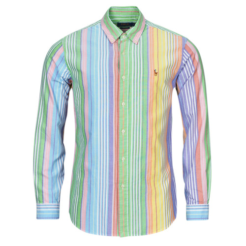 Textil Homem Camisas mangas comprida Polo cropped Lacoste SPORT em ribana com CHEMISE COUPE DROITE EN OXFORD Multicolor