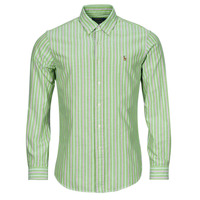 Textil Homem Camisas mangas comprida Polo shirt Erkek Original Fit Lacoste L1212 PTV CHEMISE COUPE DROITE EN OXFORD RAYEE Multicolor