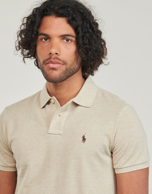 Polo Ralph Lauren POLO COUPE DROITE EN COTON BASIC MESH Bege