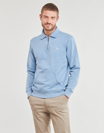 Textil Homem Sweats Polo Ralph Lauren SWEATSHIRT DEMI ZIP EN MOLLETON Azul / Céu