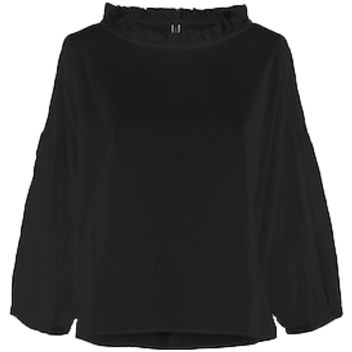 Textil Mulher Tops / Blusas Wendy Trendy Top 221153 - Black Preto