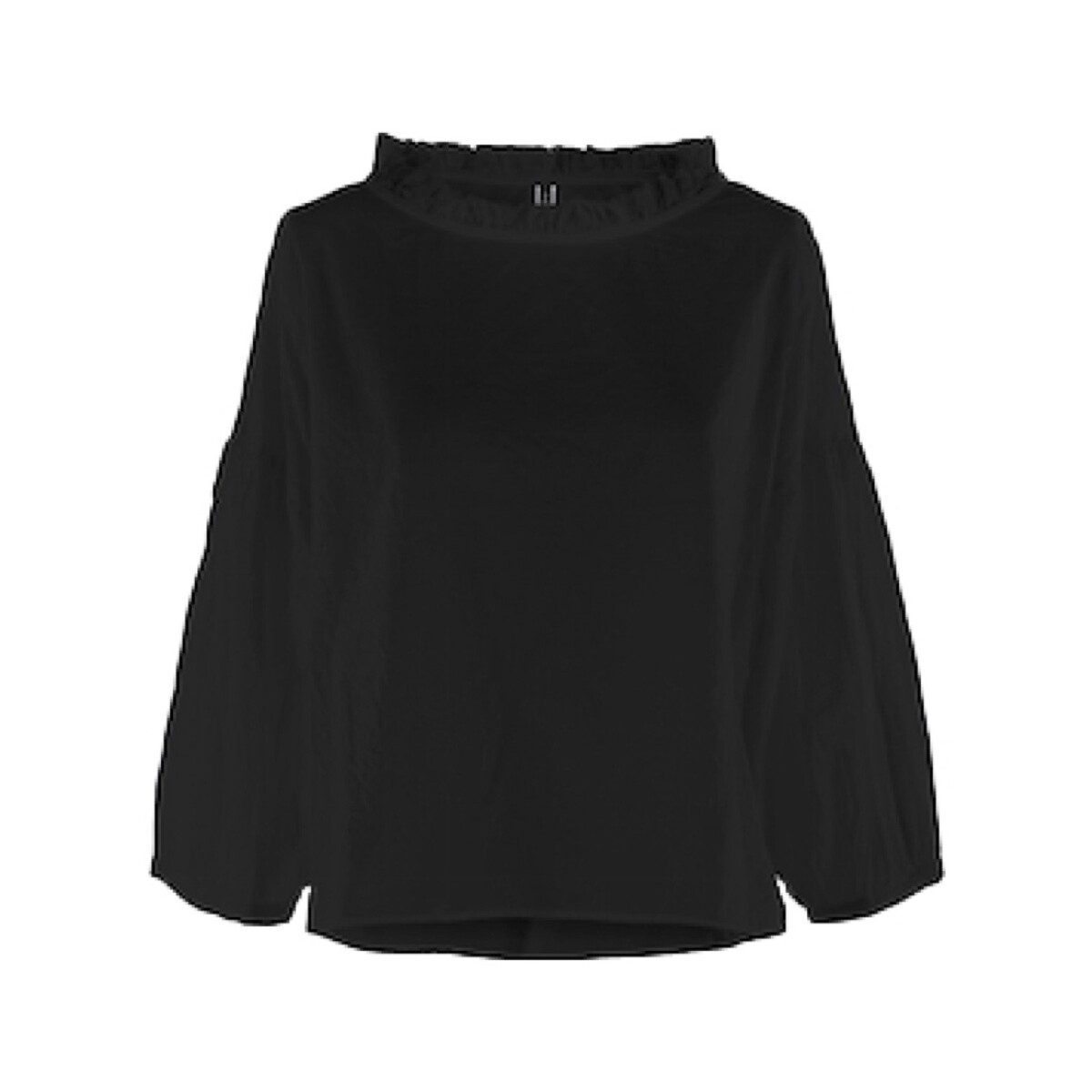 Textil Mulher Tops / Blusas Wendy Trendy Top 221153 - Black Preto