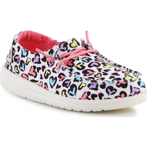 Sapatos Rapariga Sandálias HEY DUDE Wendy Youth White Leopard 130120170 Multicolor