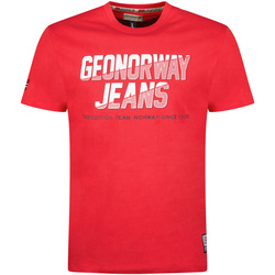Textil Homem T-Shirt mangas curtas Geographical Norway SX1046HGNO-RED Vermelho