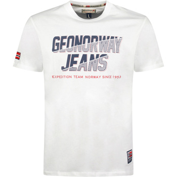 Textil Homem T-Shirt mangas curtas Geographical Norway SX1046HGNO-WHITE Branco