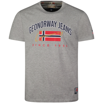 Textil Homem Instajunction Captain Men's T-Shirt Geographical Norway SX1052HGNO-BLENDED GREY Cinza