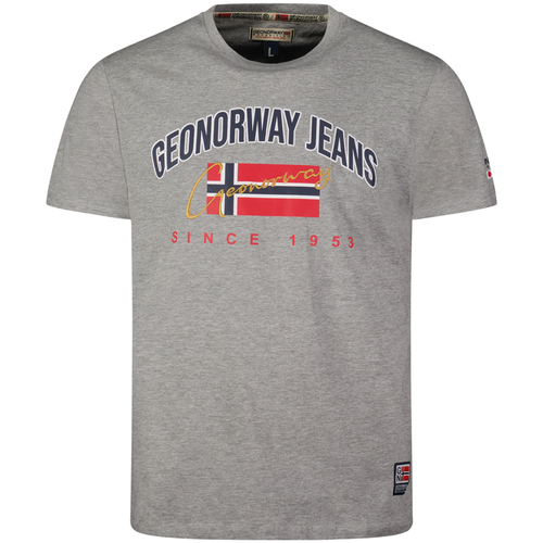 Textil Homem T-Shirt mangas curtas Geographical Norway SX1052HGNO-BLENDED GREY Cinza
