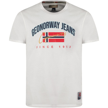 Textil Homem T-Shirt mangas curtas Geographical Norway SX1052HGNO-WHITE Branco