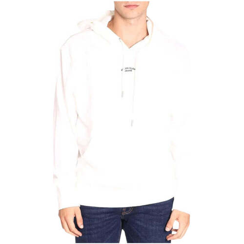 Textil Homem Sweats Calvin Klein T-shirt Stacked Logo  Branco