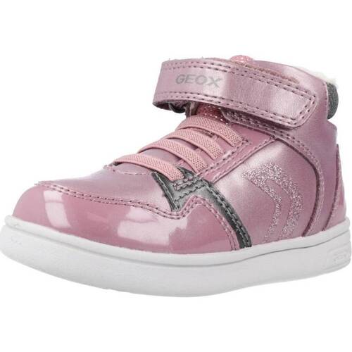 Sapatos Rapariga Botas Geox B DJROCK GIRL Rosa