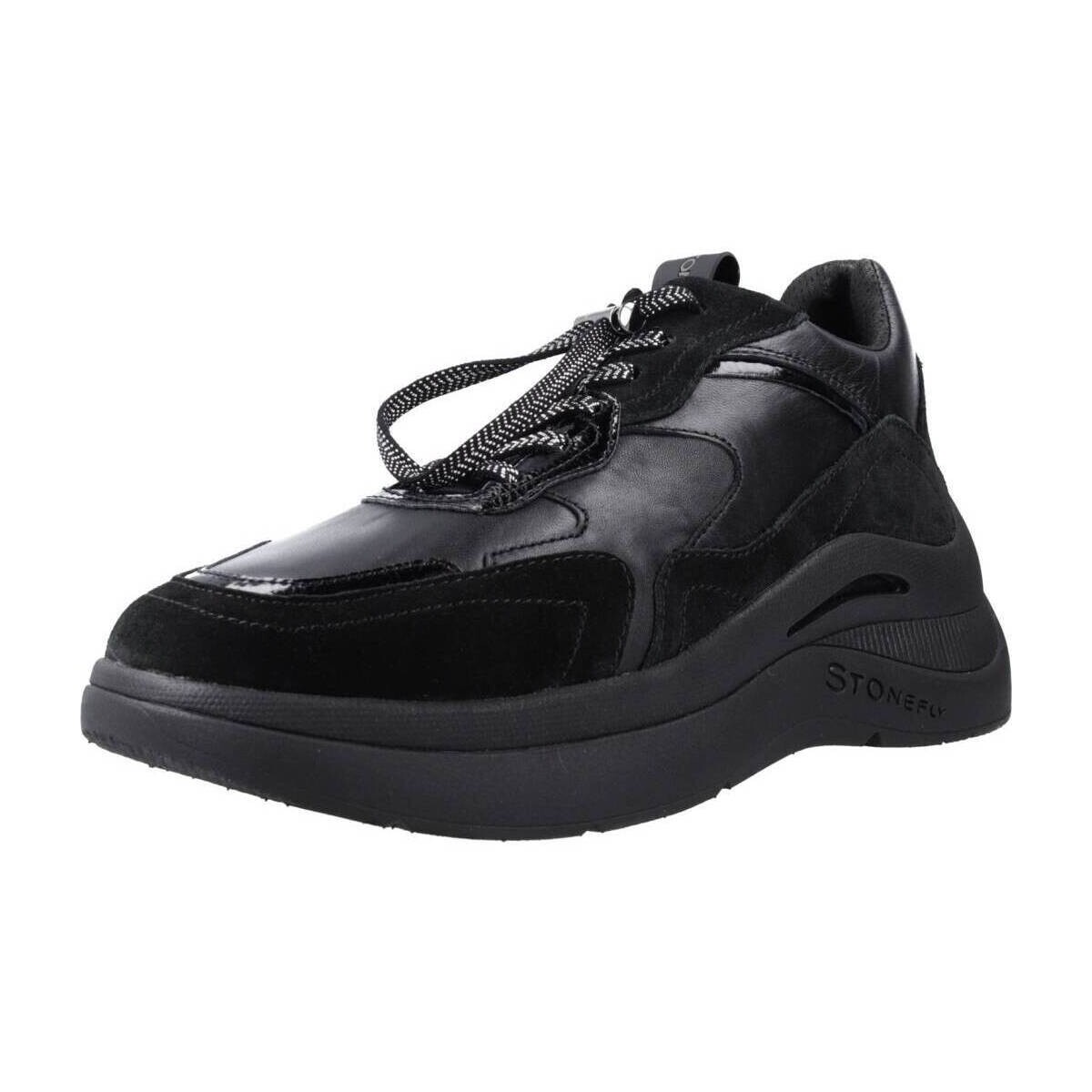 Sapatos Mulher Sapatilhas Stonefly ROCHA 2 VELOUR/NAPPA LTH Preto