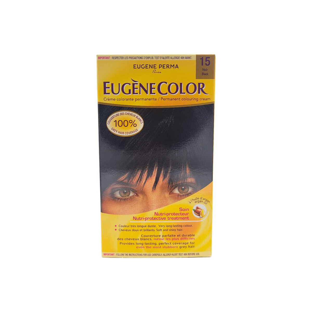 beleza Mulher Coloração Eugene Perma Permanent Coloring Cream Eugènecolor - 15 Noir Preto