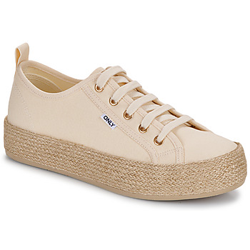 Sapatos Mulher Sapatilhas Only ONLIDA-1 LACE UP ESPADRILLE SNEAKER Bege