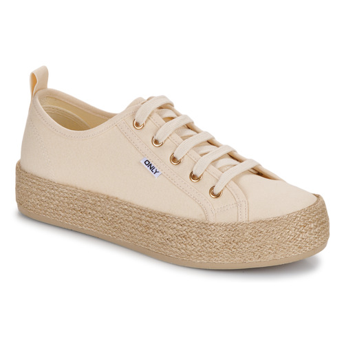 Sapatos Mulher Sapatilhas Only ONLIDA-1 LACE UP ESPADRILLE SNEAKER Bege