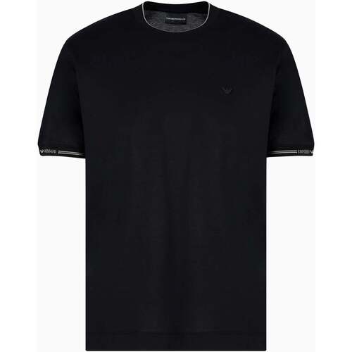 Textil Homem T-shirts e Pólos Emporio Armani 6R1T871JUVZ00A6-2-1 Preto
