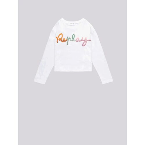 Textil Rapariga T-shirts e Pólos Replay SG7149.051.23162-001 Branco