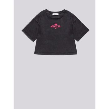 Textil Rapariga T-shirts e Pólos Replay SG7515.050.23162M-098 Preto