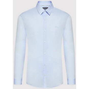 Textil Homem Camisas mangas comprida Guess rse M1YH20 W7ZK1-G7S1 AIRWAY BLUE Azul