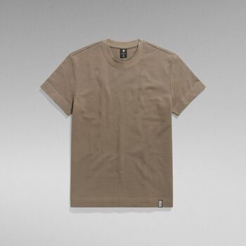 Textil Homem patchwork logo-print 3 4-sleeve T-shirt G-Star Raw D23690 B287 ESSENTIAL PIQUET-273 TURF Castanho
