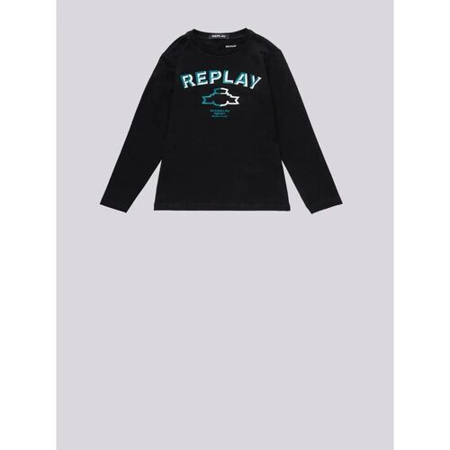 Textil Rapaz T-shirts e Pólos Replay SB7118.051.23602-098 Preto