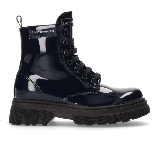 Sapatos Mulher Botas baixas Tommy Hilfiger Lace Up Bootie Blue Marinho