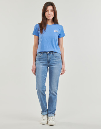 Textil Mulher Calças Jeans Levi's 724 HIGH RISE STRAIGHT Lightweight Azul