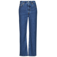 Textil Mulher Calças closure Jeans Levi's RIBCAGE STRAIGHT ANKLE Lightweight Azul