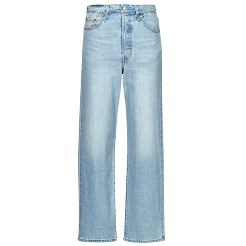 Textil Mulher Calças Jeans polo Levi's RIBCAGE STRAIGHT ANKLE Lightweight Azul