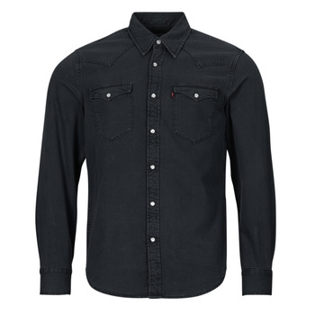 Textil Homem Camisas mangas comprida Levi's CLASSIC WESTERN STANDARD Azul / Preto