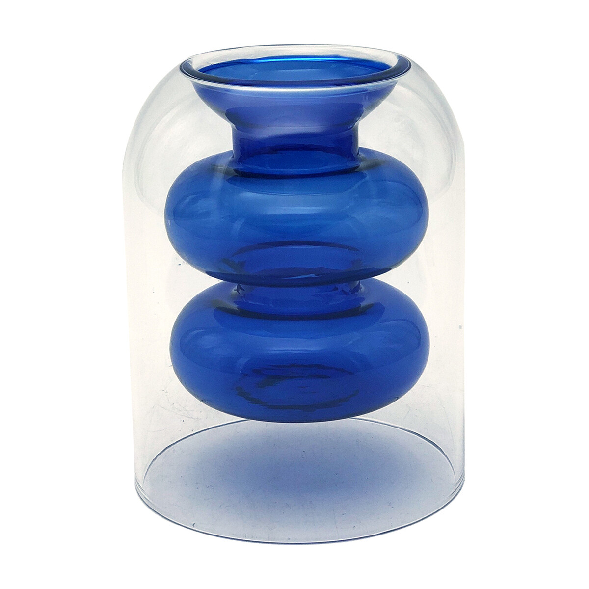 Casa Jarras e vasos Signes Grimalt Vaso De Cristal Azul