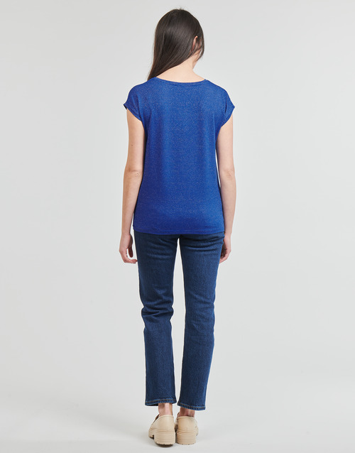 Pieces PCBILLO TEE LUREX STRIPES Azul